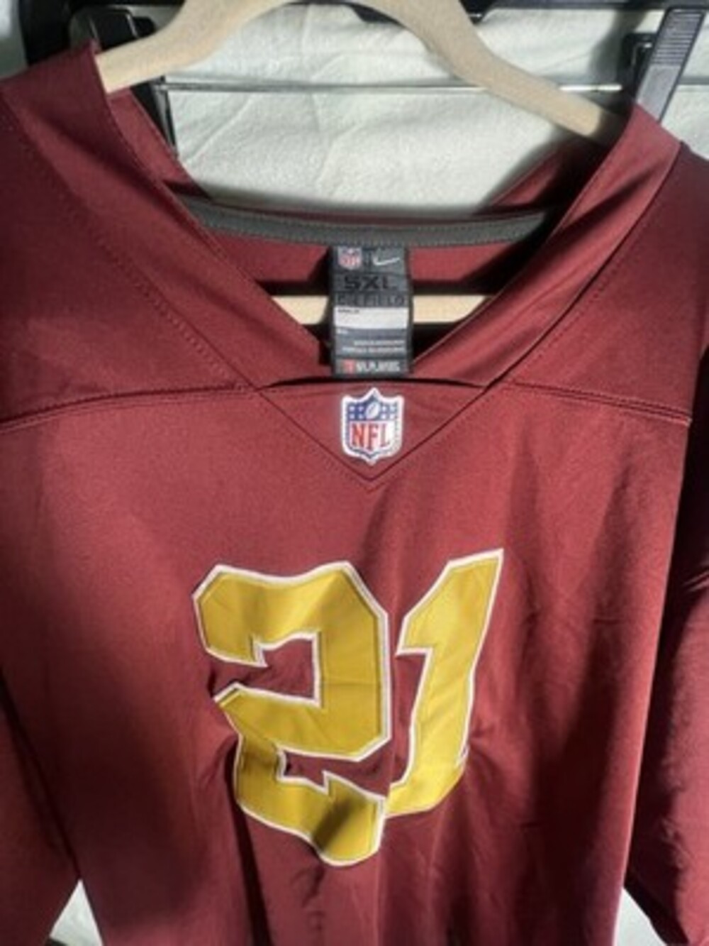 Nike NFL On Field Sean Taylor Washington Jersey Size 5XL Burgundy #21